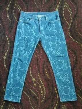 Levi's Blue Floral Slim Straight Jeans